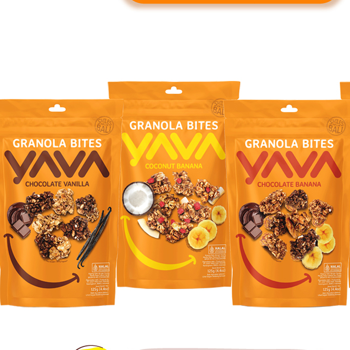 

YAVA Granola Bites 30gr, 35gr, 50gr & 125g