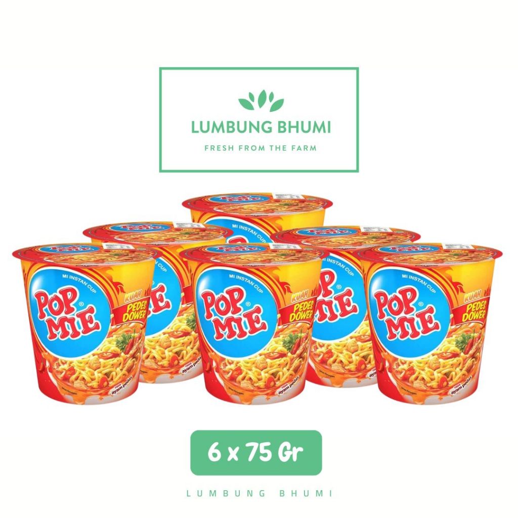 

POP MIE Pedes Dower Ayam Pedas 75 Gr Grosir 1 Pcs - Lumbung Bhumi