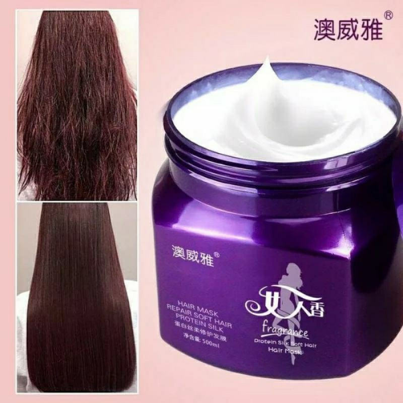 Zhiwubaoluo Hair Spa Masker Rambut Rusak Smoothing & Color Wangi 100% Spa