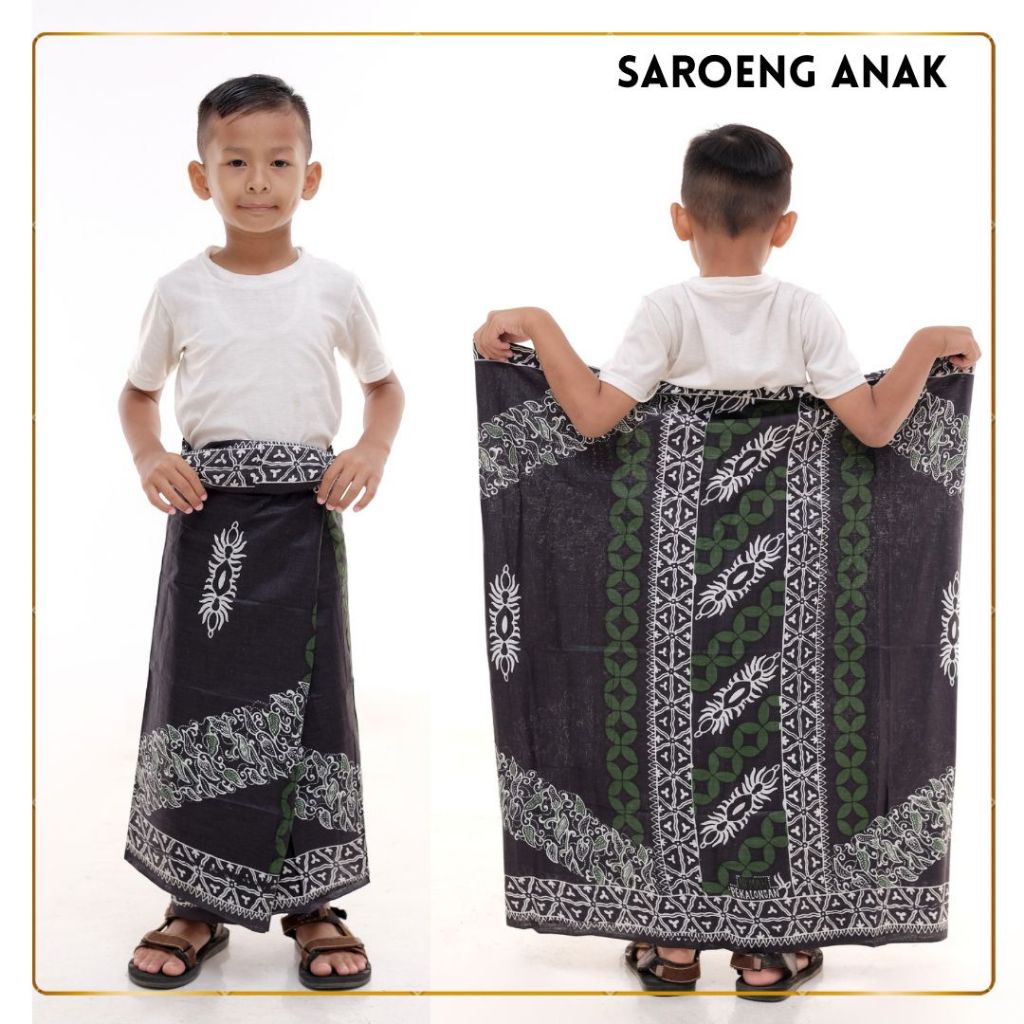Sarung Batik Anak//Sarung Bocil Motif Gebyok Nusantara//Sarung Anak Umur 6-10Tahun//Sarung Batik Ana