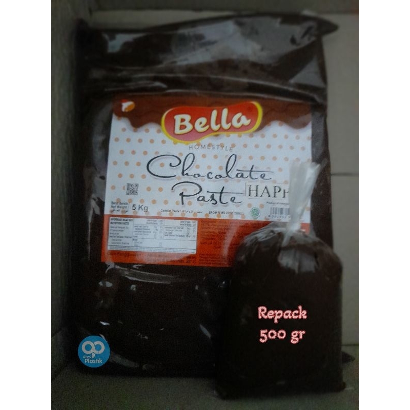 selai coklat/pasta coklat/filing/isian roti bella (repack 500 gr)