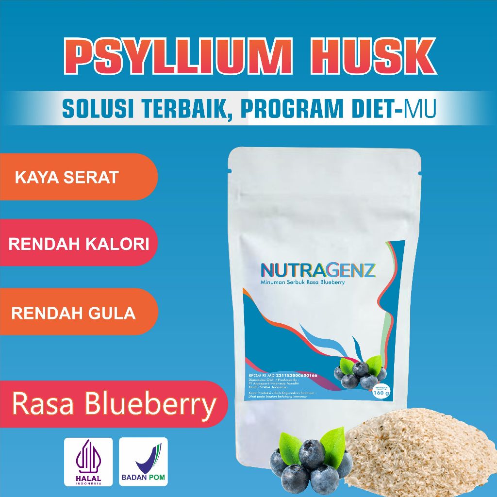 

Psyllium Husk Tinggi Serat Rasa Blueberry | Atasi Sembelit | Detoks | Pelangsing | Kolesterol | Kontrol Gula | Diabetes