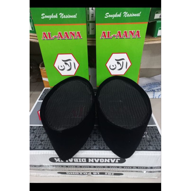 SONGKOK HITAM PECI HITAM ATAS FULL AC JARING