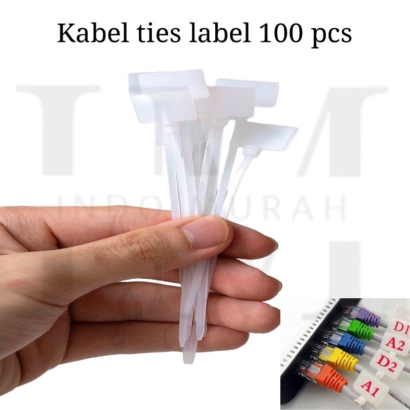 

kabel tis Label nama cable ties pengait tag label 100pcs