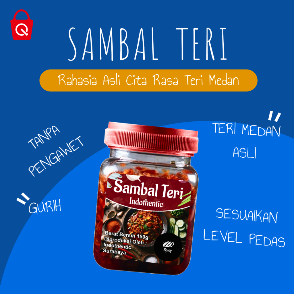 

SAMBAL TERI MEDAN PEDAS LEVEL DALAM BOTOL NIKMAT RUMAHAN INDOTHENTIC