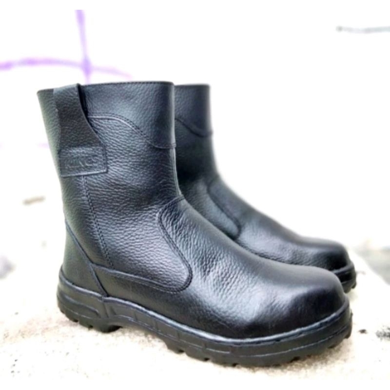 SEPATU SAFETY KULIT HITAM KING BOOTS SAFETY KULIT INDUSTRI