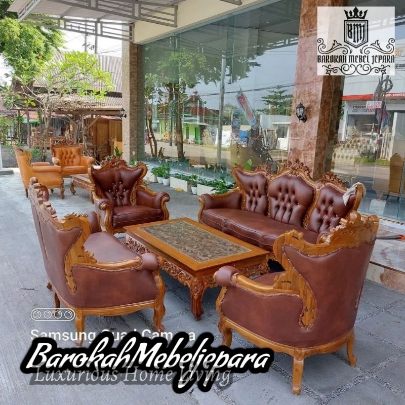 sofa tamu jati Jepara , kursi sofa ruang tamu ukiran , sofa tamu terbaru