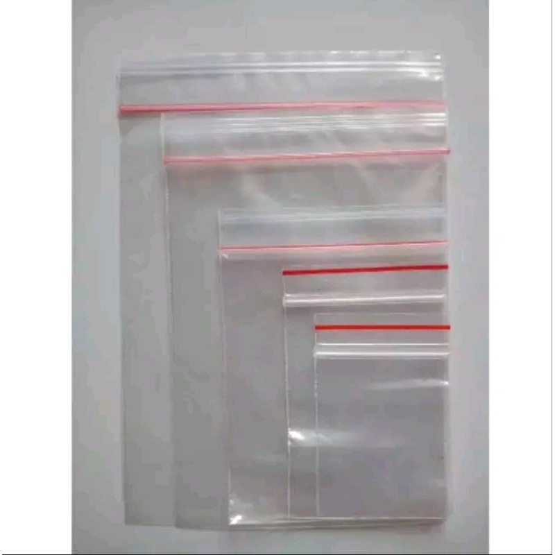 Kantong plastik cetik isi 100pcs / zipper plastic / klip kecil sedang, besar