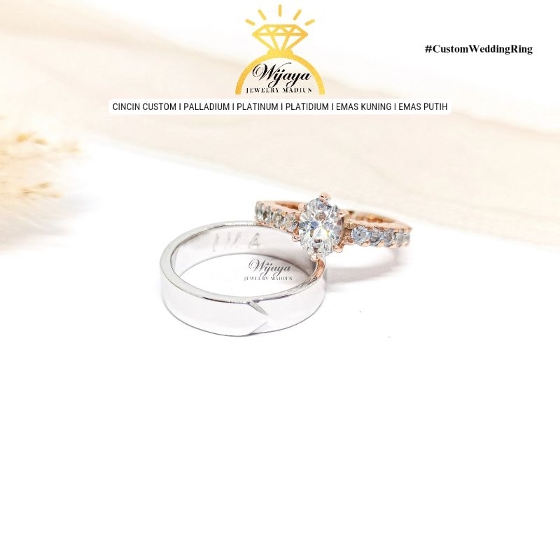 Wijaya Jewelry Madiun - CINCIN NIKAH PLATINUM DAN EMAS PUTIH