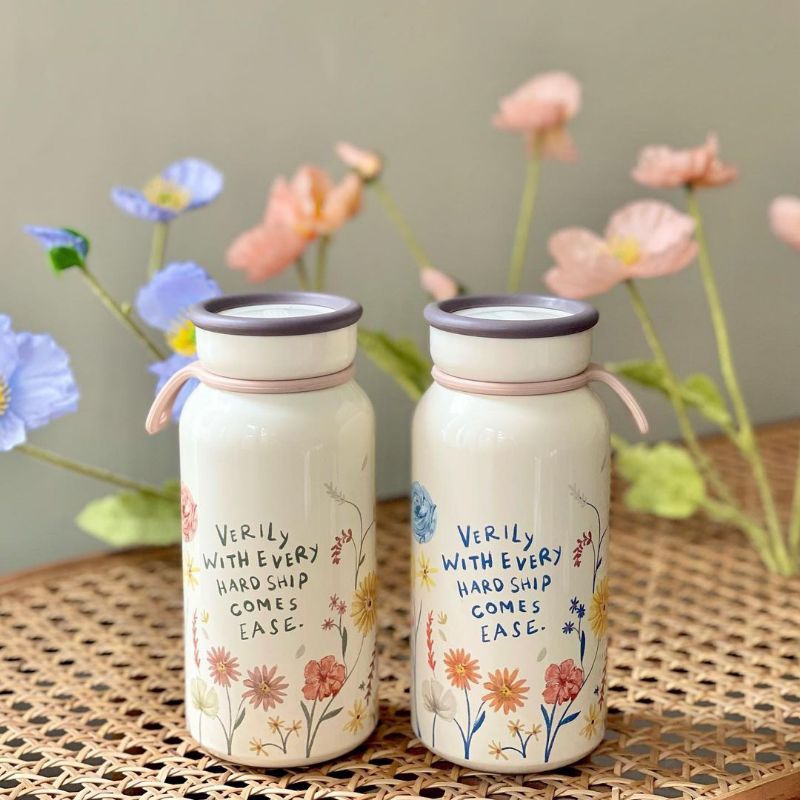 Tumblr Custom Tumblr Aesthetic Termos Stainless 304 Custom UV Print Kado Aesthetic Botol Minum Custo