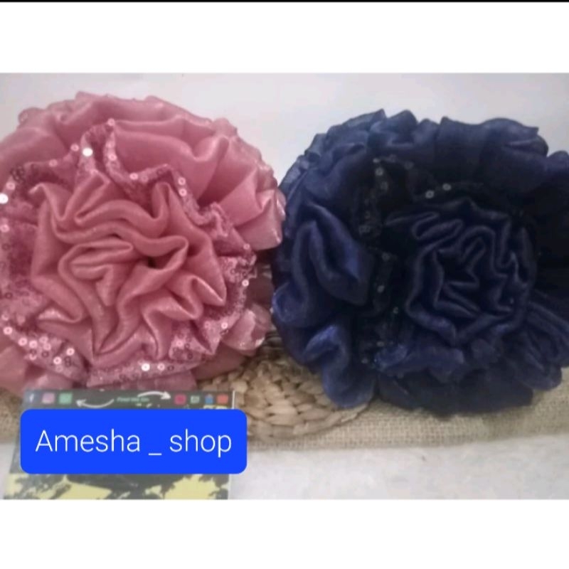 Aplikasi Tile Payet jepit cempol hijab premium jepit Korea jepit rambut jepit hijab bunga