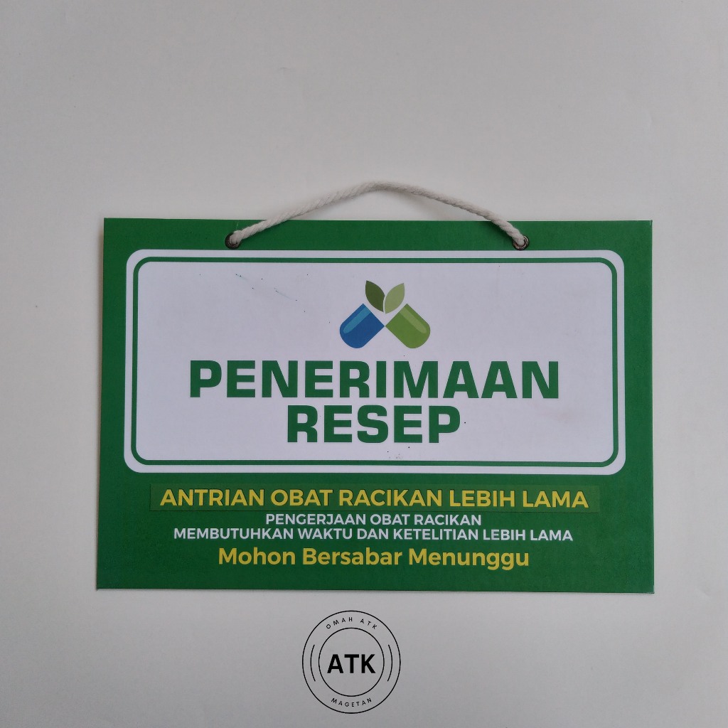 

Hard Poster Penerimaan Resep - Pengambilan Resep - Hard Poster Farmasi