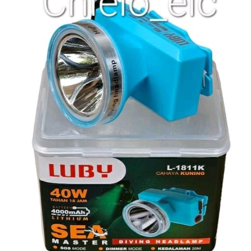 SENTER KEPALA LUBY 1811 40W ,SENTER HEAD LUBY L1811 40WATT ,SENTER SELAM LUBY 1811 ,HEADLAMP LUBY