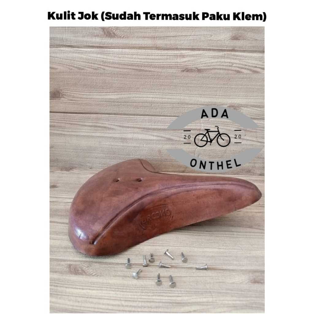 KULIT JOK SEPEDA ONTHEL KULIT SADEL SEPEDA ONTHEL SUDAH TERMASUK PAKU KLEM KRAKAP JOK SEPEDA ONTHEL