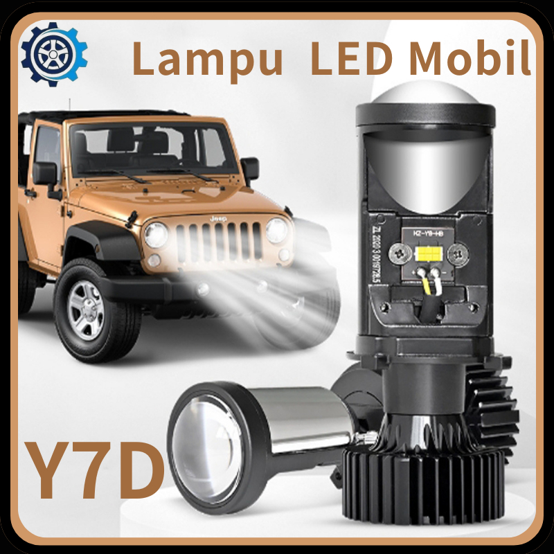 2pcs Lampu Led Mobil 50 Watt Original Import Super Terang Mini Pjector Projie Y7D H4