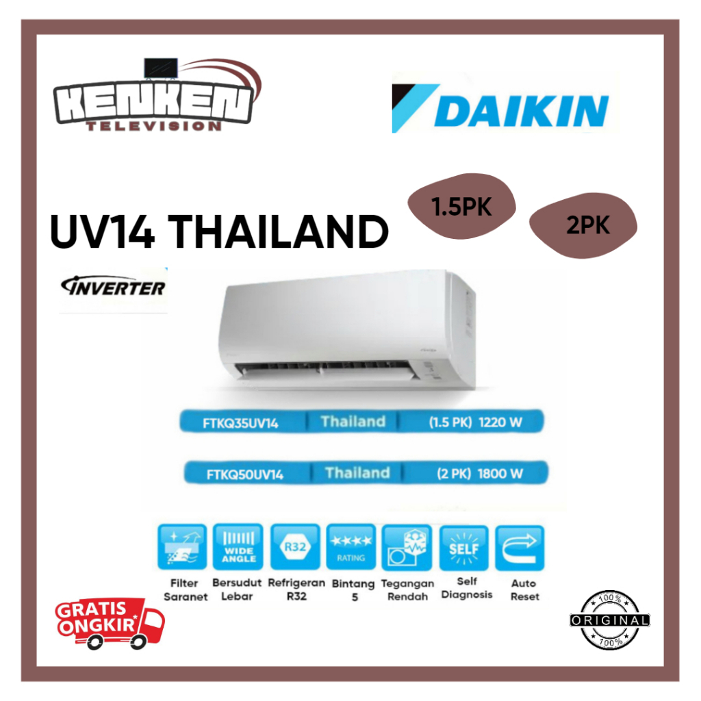 AC 1.5PK-2PK DAIKIN THAILAND INVERTER