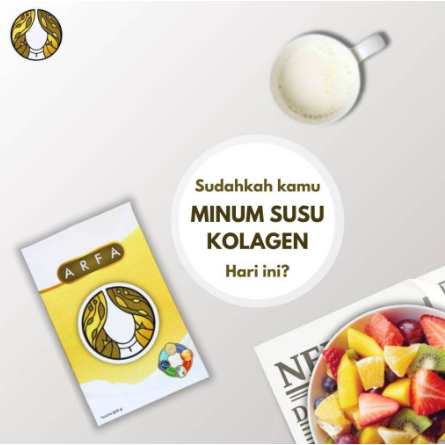 

SUSU COLLAGEN ARFA / SUSU KAMBING ETAWA ARFA SUSU BUBUK 1 BOX ISI 10 SACHET ORIGINAL.