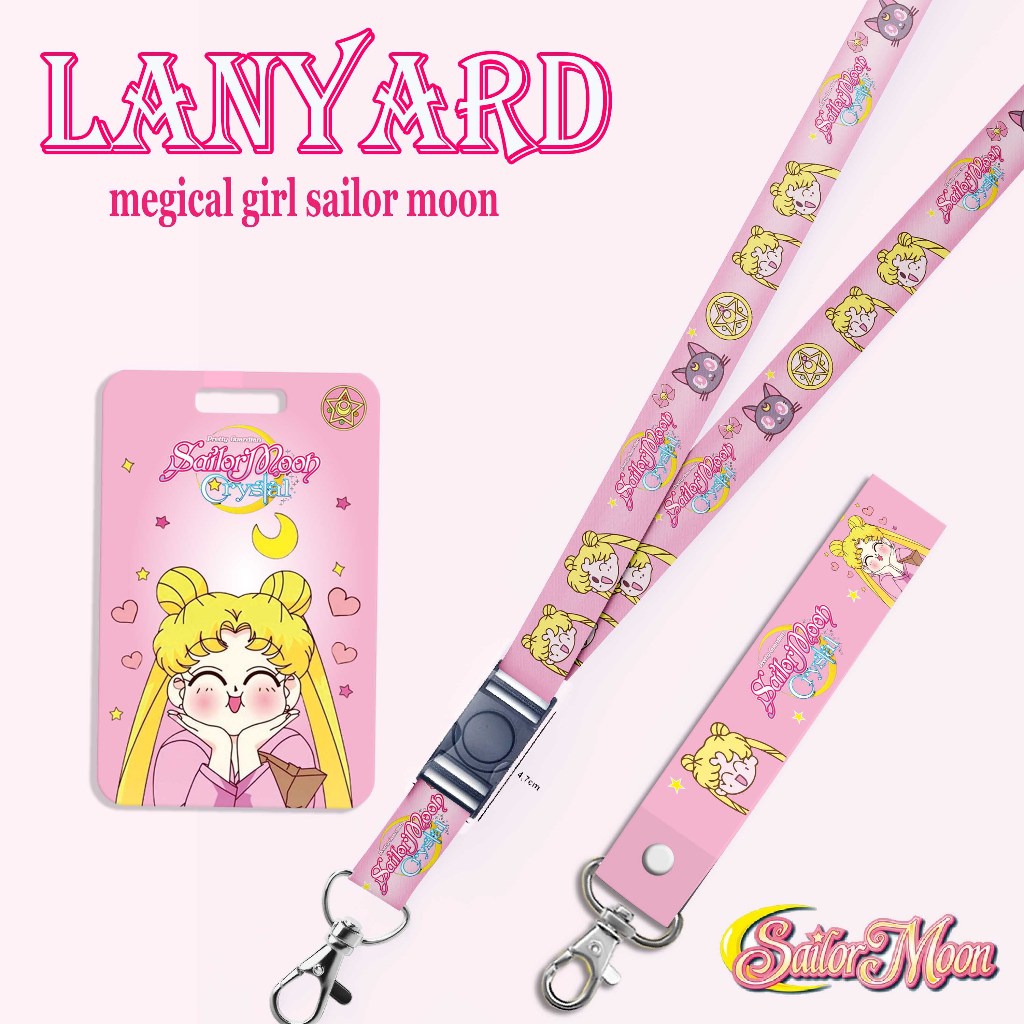 STRAP LANYARD CARD HOLDER Girl Sailor Moon Gantungan Kunci, Handphone, ID Card