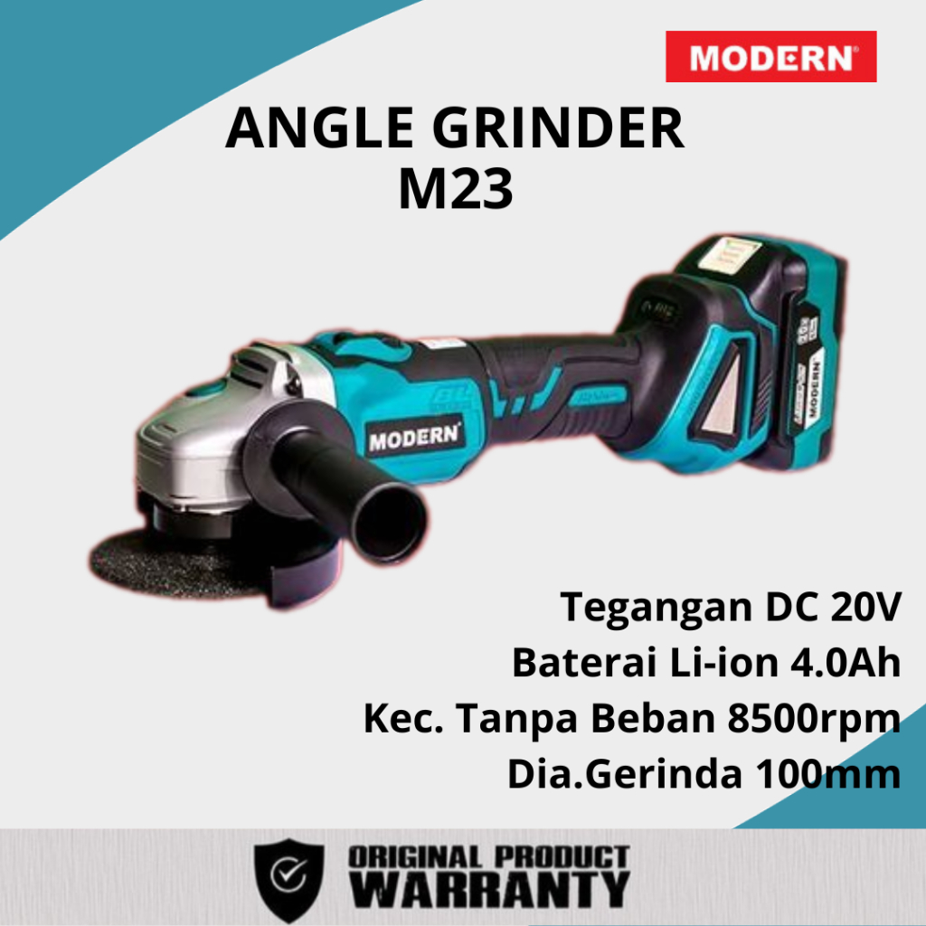 Gerinda Cordless MODERN M23 Angle Grinder Baterai