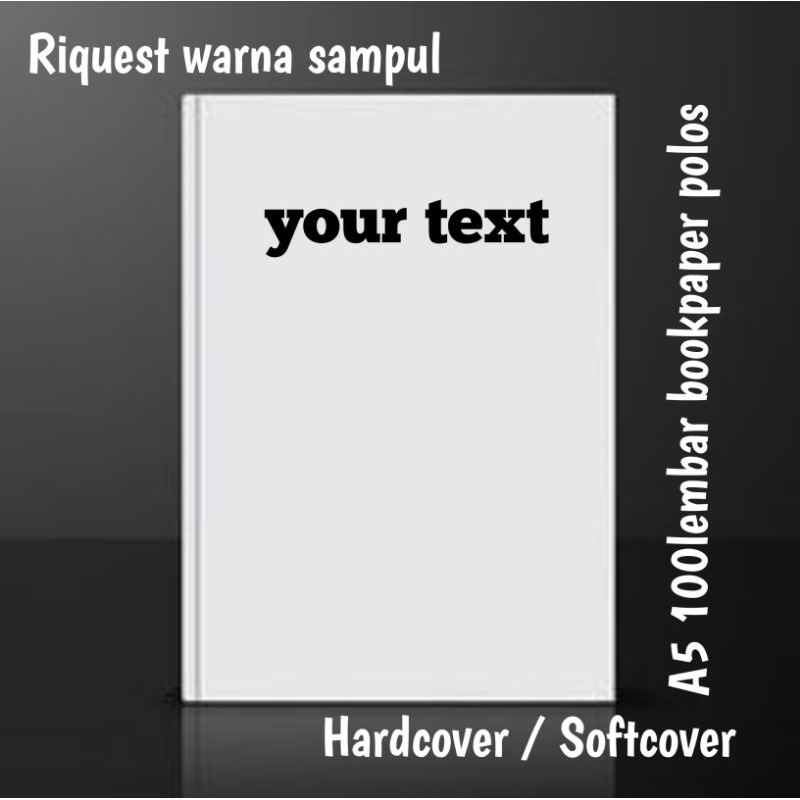

Notebook custom text A5 bookpaper polos