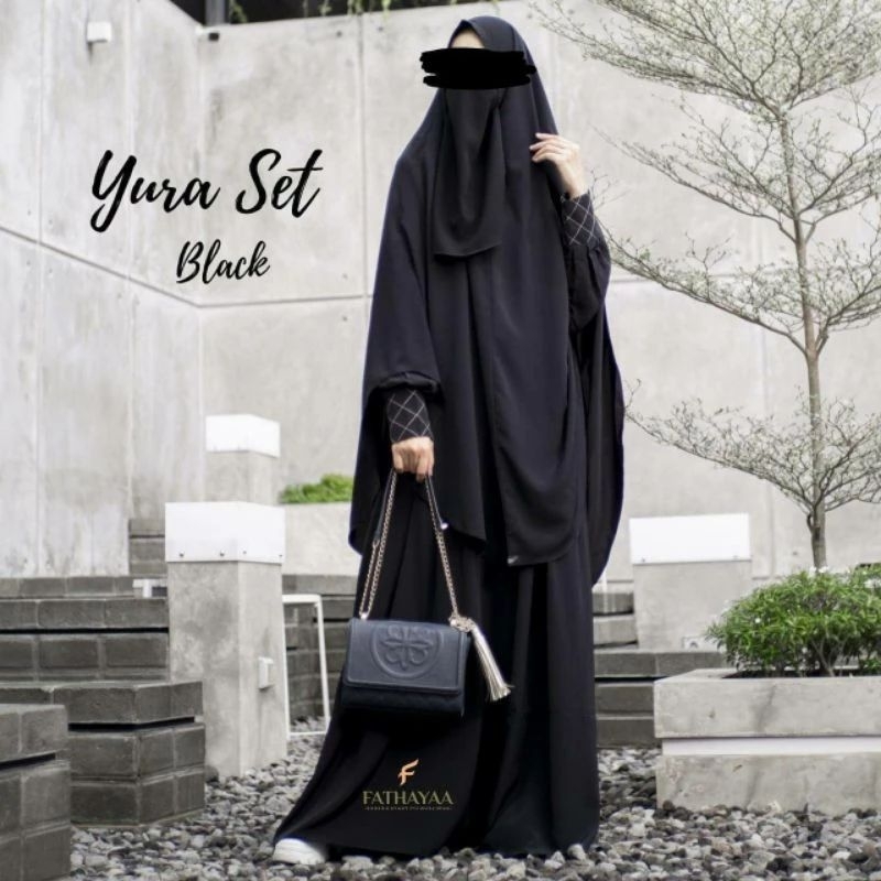 Gamis Yura set black by Fathayaa