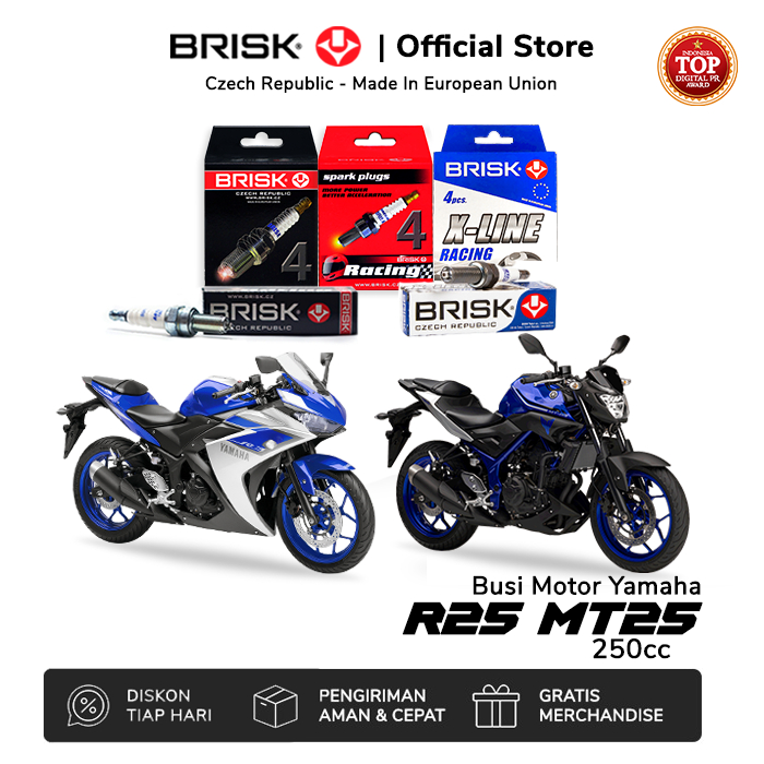 Busi Motor Yamaha R25 MT25 BRISK