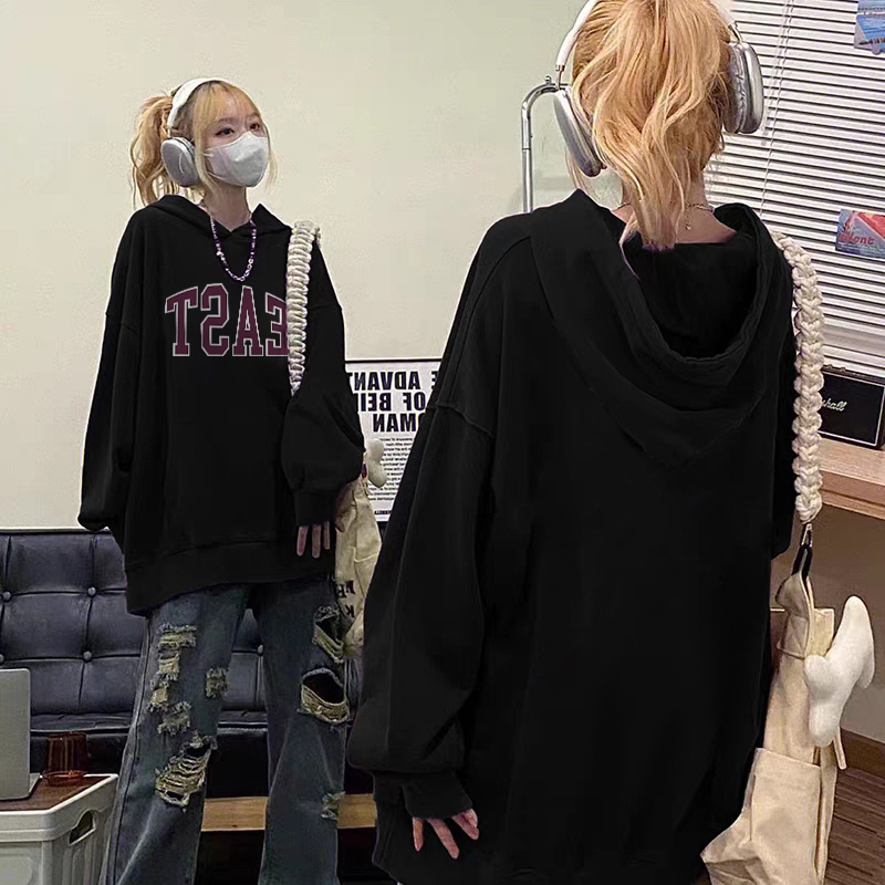 PROMO FORTEID HOODIE SWEATER WANITA OVERSIZE HURUF KOREAN STYLE BAJU WANITA KEKINIAN/BAJU