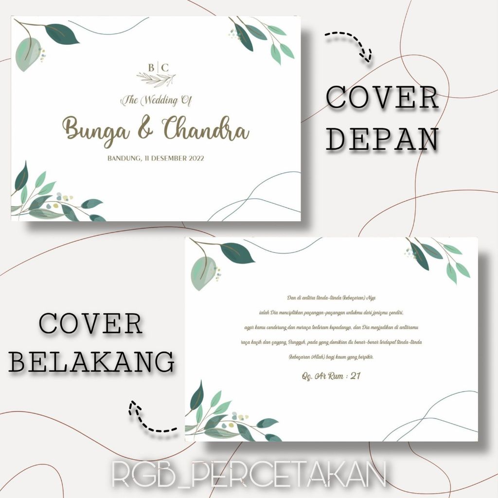 

Buku tamu pernikahan custom nama / Wedding guest book / HARDCOVER