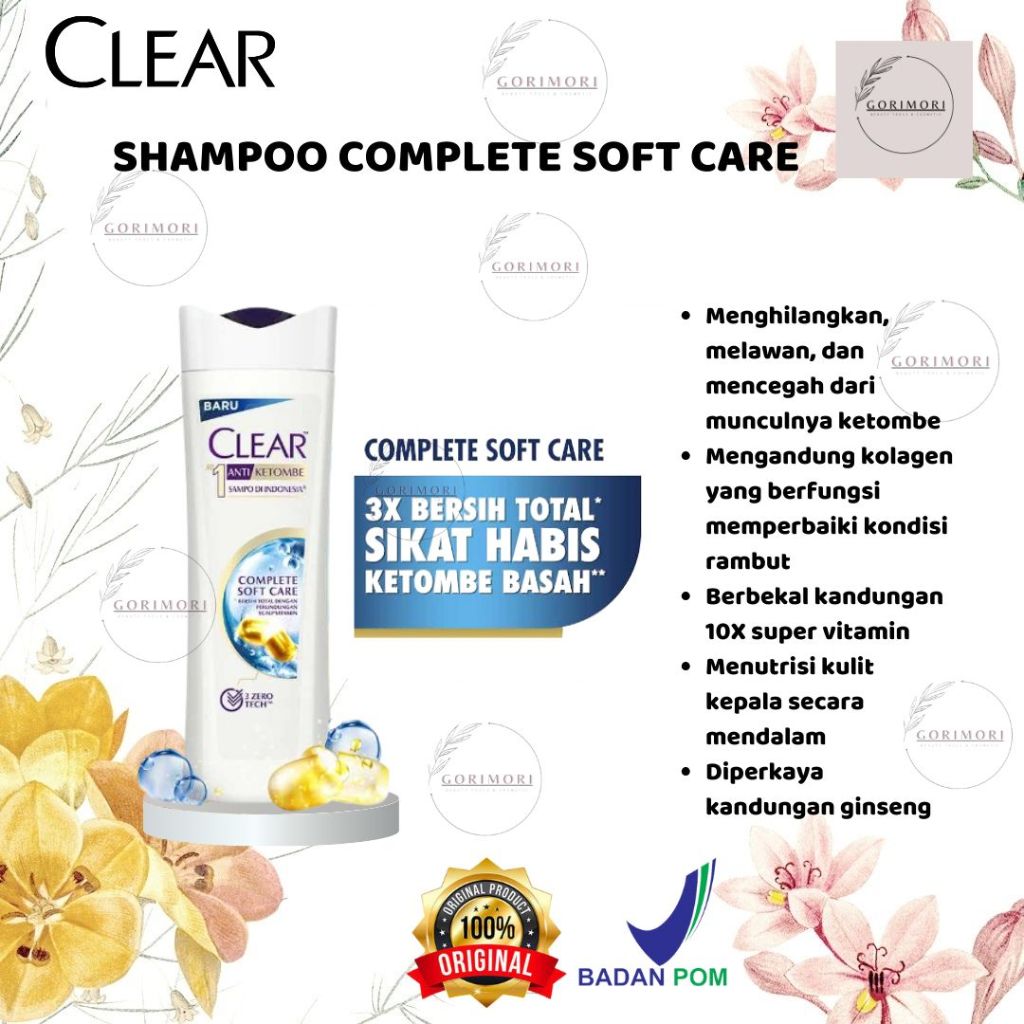 [𝙂𝙊𝙍𝙄𝙈𝙊𝙍𝙄] 
CLEAR SHAMPOO COMPLETE SOFT CARE - ANTI DANDRUFF ICE COOL HAIR FALL