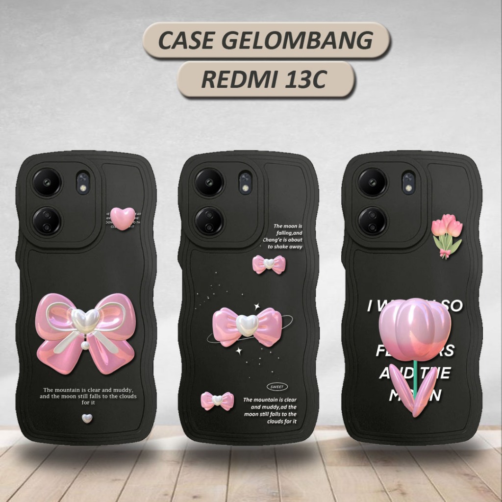Case Redmi 13c Casing Redmi 13C TERBARU (GLH-03) Case gelombang Redmi 13C TERBARU