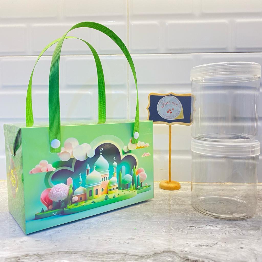 

BOX LEBARAN / 6PCS DUS STOPLES 600ML / DUS LEBARAN / PARCEL LEBARAN / HAMPER LEBARAN / KOTAK KUE KERING LEBARAN