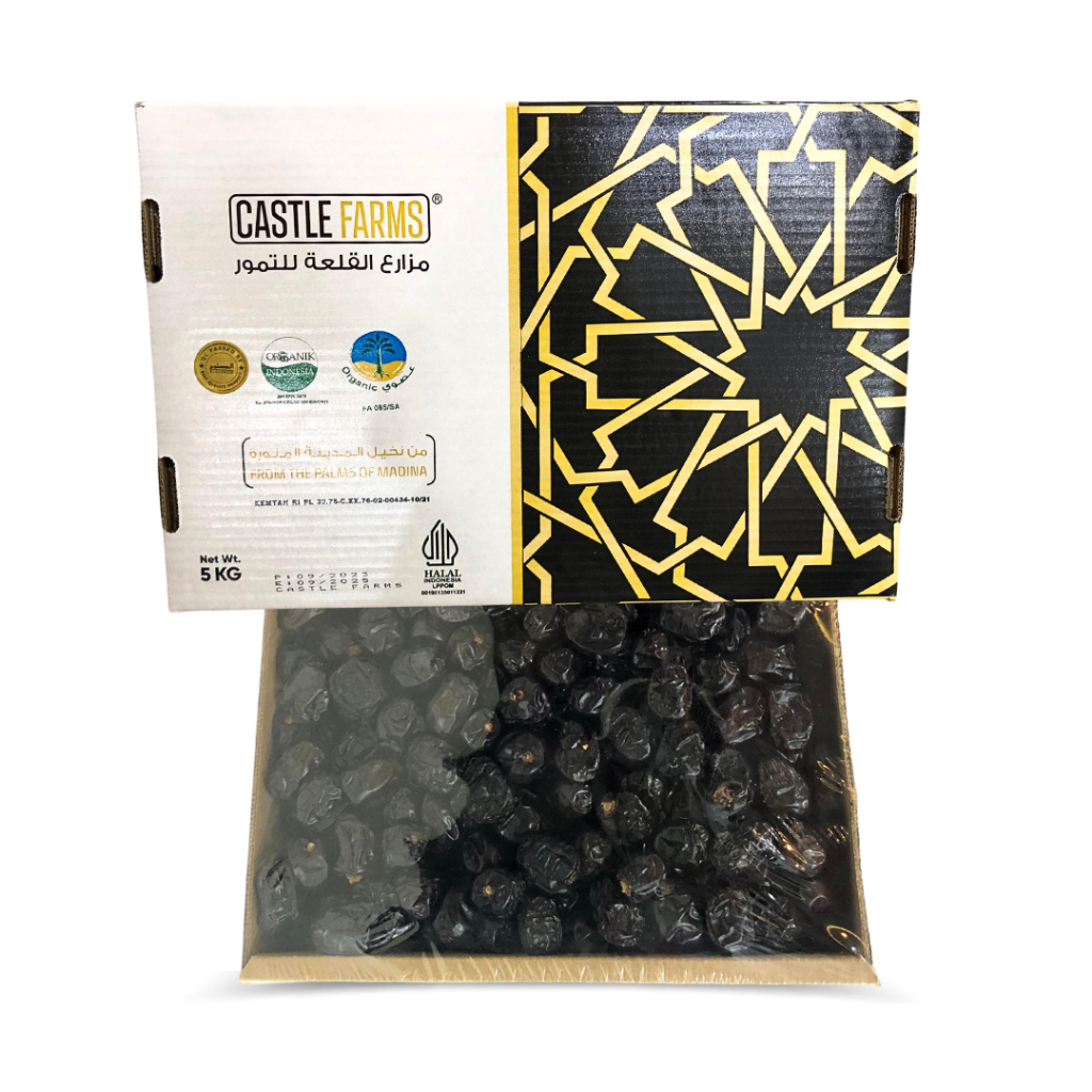 

Kurma Ajwa Castle 5kg / Kurma Ajwa Jumbo / Kurma Nabi Asli / Kurma Ajwa Premium / Kurma Ajwa Organik Castel Farms