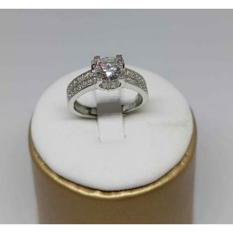 [Luxe Jewellery] 40-Cincin Moissanite Wanita 1 Carat Bersertifikat GRA