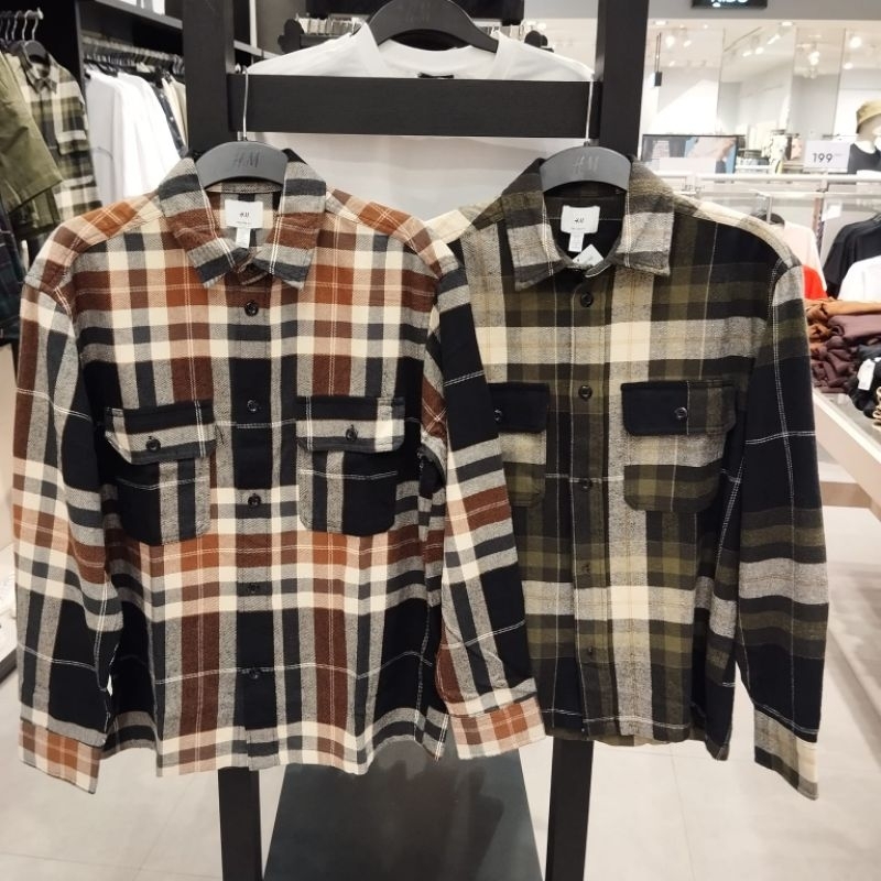 Kemeja flannel H&M Man Jasa titip