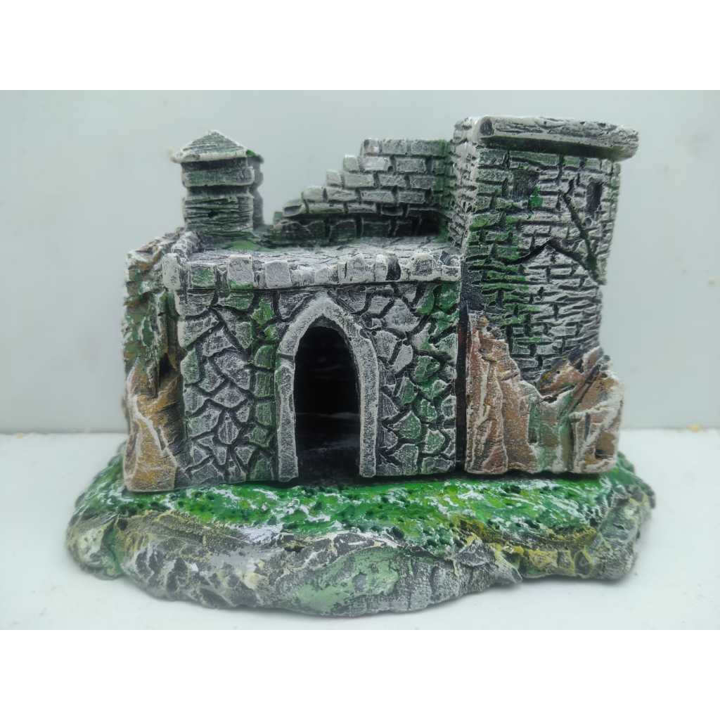 Kastil Babylonia, hiasan aquarium kastil babylonia, babylonia castle, dekorasi aquarium kastil, hias