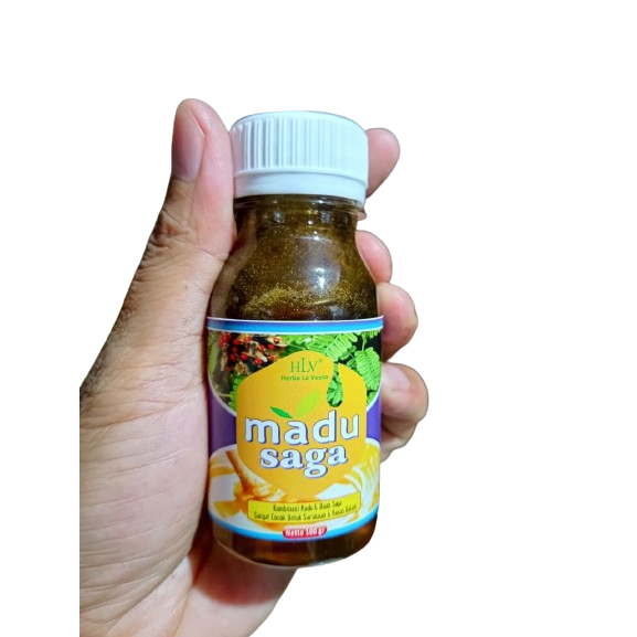 

Madu Saga HLV 100 Gram - Madu Batuk saga - Madu Saga 100 gr kombinasi madu dan daun saga sangat cocok untuk sariawan dan panas dalam - HLV Herba La Veeta