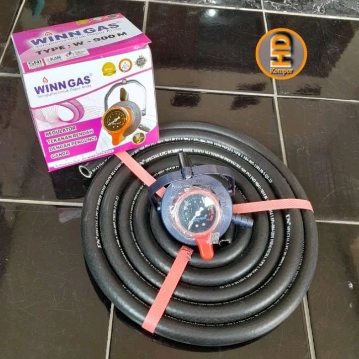 Regulator WINN GAS W-900M Manometer Selang Gas LPG DN 500 PSI