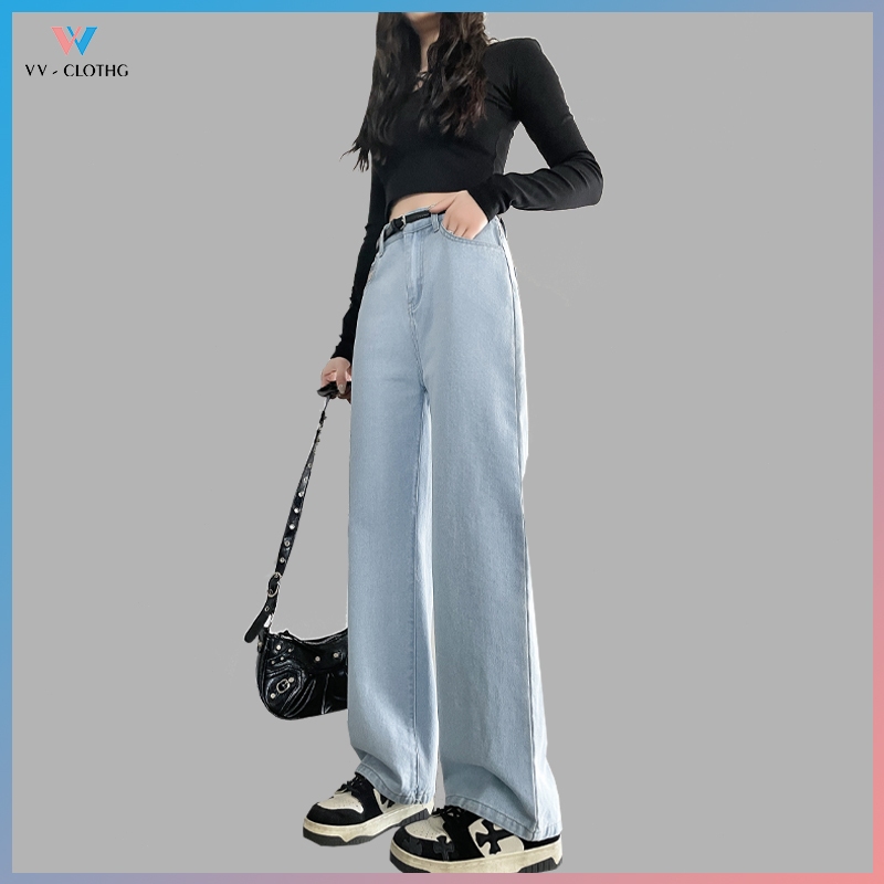 VV - Clothg - Celana jeans wanita Jeans longgar celana baru wanita