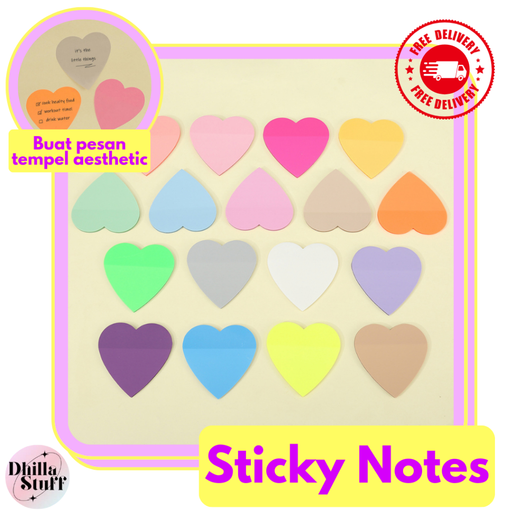 

Heart Shaped PET Sticky Notes