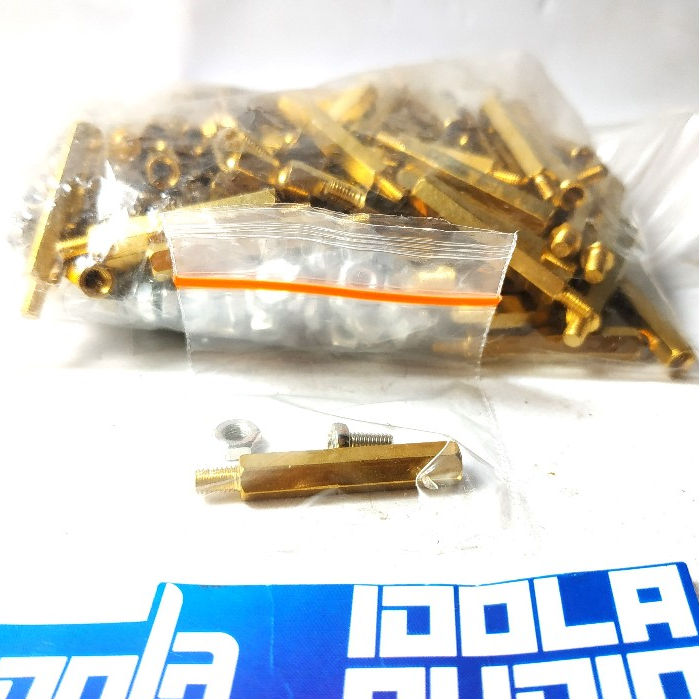 Spacer Kaki PCB 2.5 cm Kuningan | Spacer PCB Ukuran 2.5cm