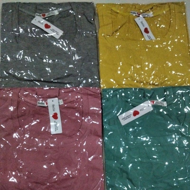Kaos Belle Polos Tangan Pendek XL