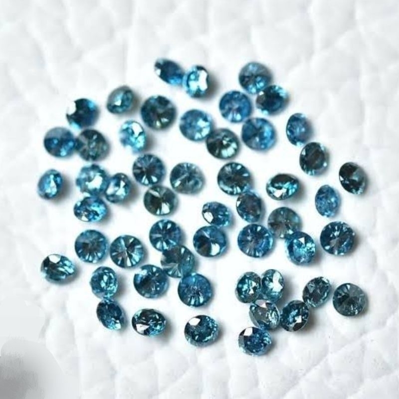 natural fancy blue diamond / berlian biru asli Eropa - ukuran gugur 30