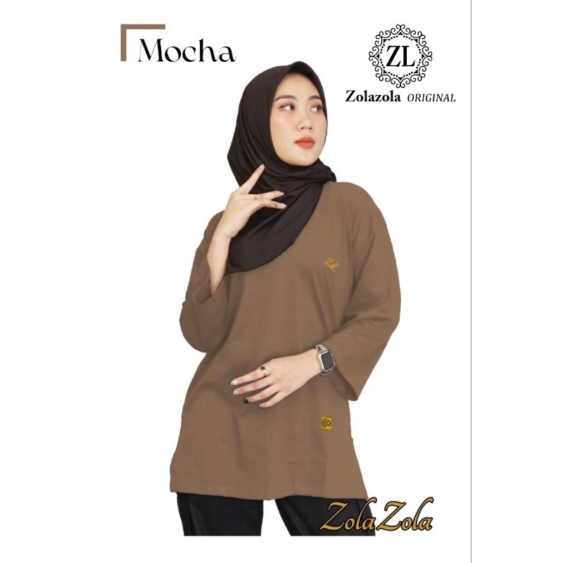 Kaos Wanita Oversize Semi Tunik TERBARU ZolaZola Original SIZE M,L,XL,XXL,XXXL Bisa Buat Saragaman