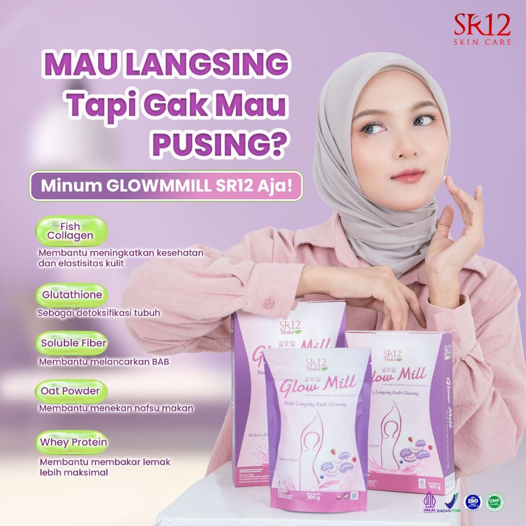 Glow Mill SR12 / Susu Diet Sehat / Beauty Drink / Peluruh lemak
