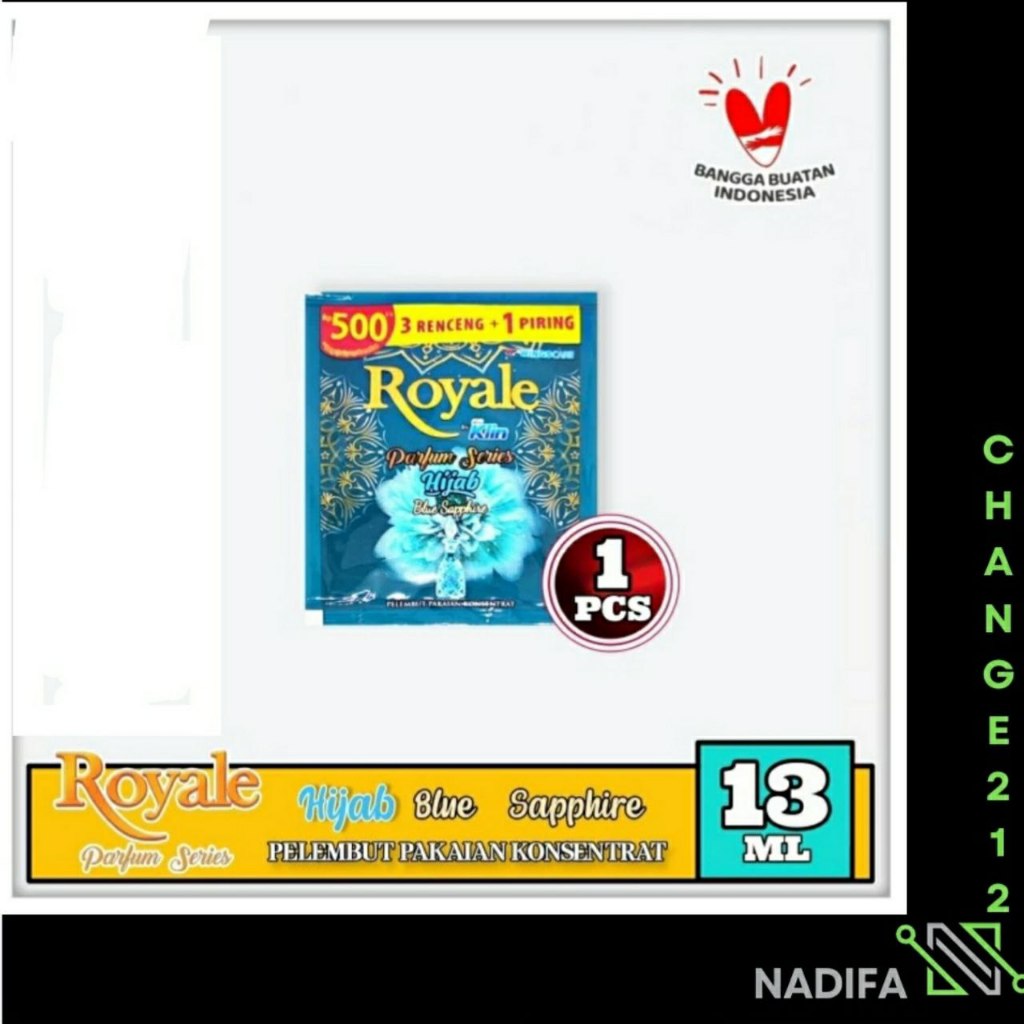 so klin royale softener parfum hijab blue sapphire satuan