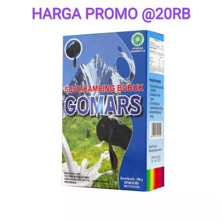 

PROMO ALE Gomars susu kambing bubuk susu kambing etawa gomars