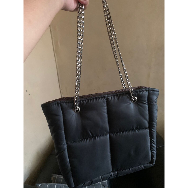 new tas puff bag damelia hitam