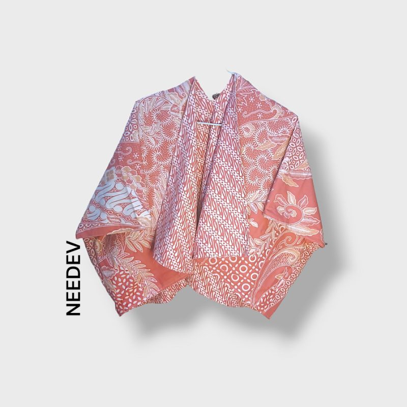 1 set batik pink pastel culot cardigan