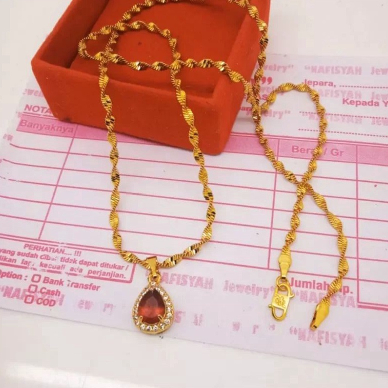 Splash kalung dan liontin 5 gram Emas LMLondon 24K kadar 9999