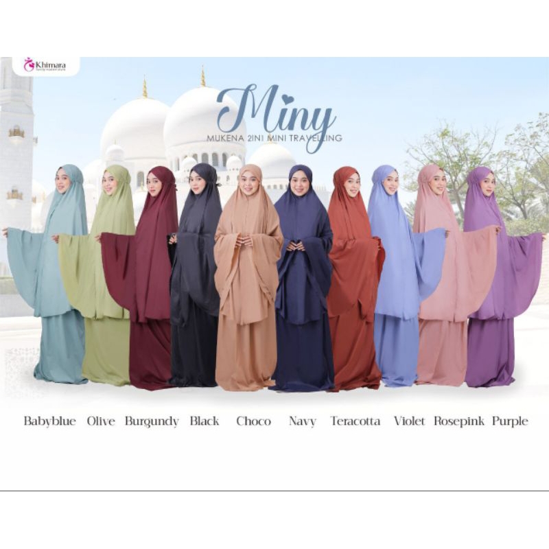 Mukena Miny Travelling (ORI) by Khimara/Mukena Mudik/Mukena Segenggam Tangan/Mukena Imut/Mukena Para